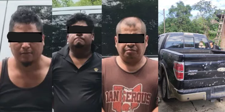 Balacera, dos agentes heridos y tres detenidos: golpean célula criminal en Panixtahuaca