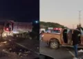 VIDEOS | Brutal choque frontal en el Libramiento a El Tule deja a conductor prensado entre los fierros