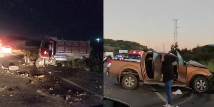 VIDEOS | Brutal choque frontal en el Libramiento a El Tule deja a conductor prensado entre los fierros