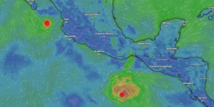 Dos ciclones vuelven a poner en alerta al Pacífico: nuevo sistema amenaza con intensificarse frente a México