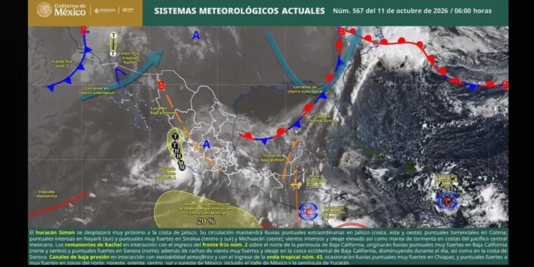 Oaxaca tendrá lluvias, niebla densa y oleaje elevado; alertan por baja visibilidad en zonas serranas