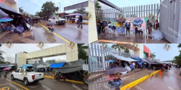 VIDEO | ¡Ni la lluvia los mueve! Maestros mantienen bloqueado el Congreso de Oaxaca
