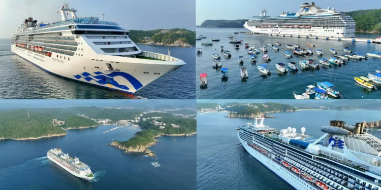 Coral Princess abre la temporada de cruceros 2026-2027 en Huatulco
