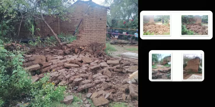¡La lluvia se lleva una vida en la Mixteca! Colapsa barda de casa abandonada y mata a niño de 12 años
