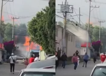 VIDEO | ¡Explosión en gasera provoca momento de terror en Coacalco! Dos detonaciones cerca del mercado; tres heridos