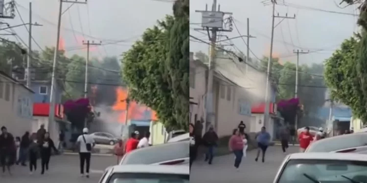 VIDEO | ¡Explosión en gasera provoca momento de terror en Coacalco! Dos detonaciones cerca del mercado; tres heridos