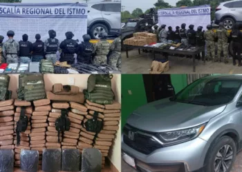 ¡Revientan presunta base criminal en Juchitán! Drogas, armas y equipo táctico, al descubierto