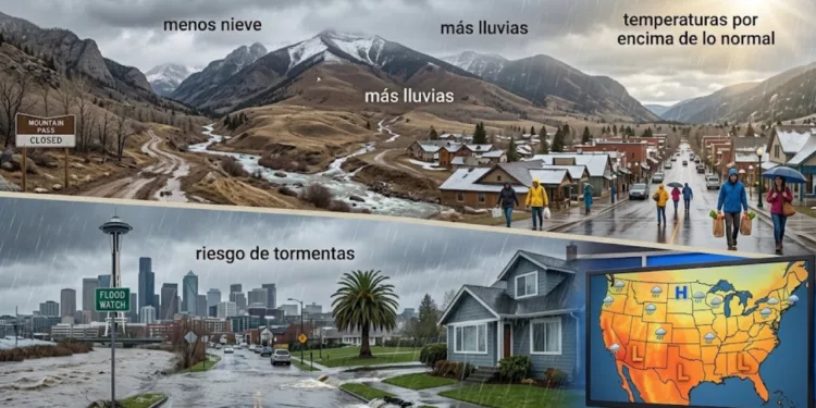 El Niño amenaza con cambiar el invierno en Estados Unidos: más lluvias, menos nieve y temperaturas por encima de lo normal