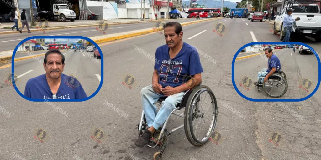 VIDEO | ¡Cuando la calle se cierra, ellos quedan atrapados! El calvario de moverse en silla de ruedas por Oaxaca