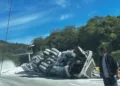 VIDEO | ¡Alerta en la Barranca Larga–Ventanilla! Vuelca tráiler y afecta la circulación
